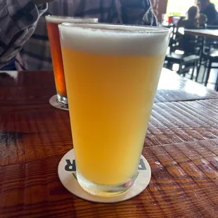 a glass of beer