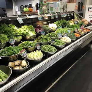 a produce section of a grocery store