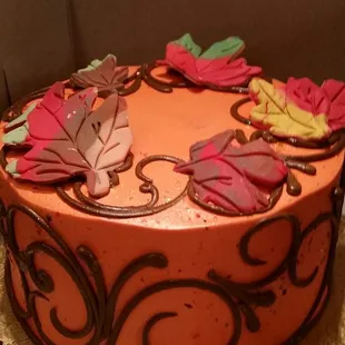 Chocolate cake with raspberry from the cake case... not special ordered