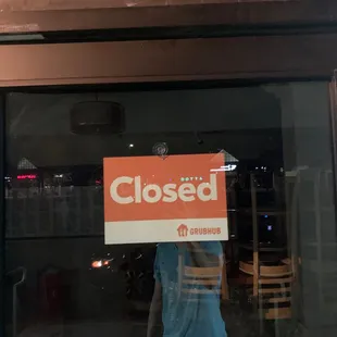 Closed sign