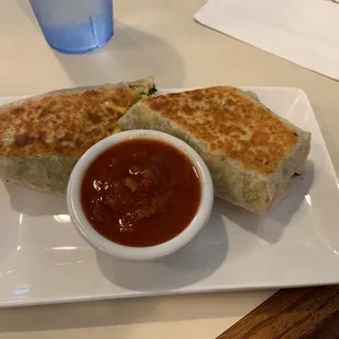 Veggie breakfast burrito.