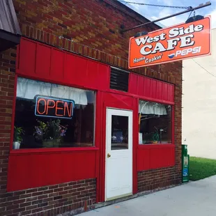 the front of the building