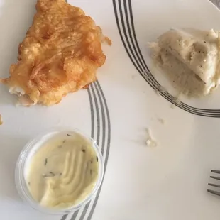 Fish and mashed potatoes
