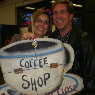 Proud new shop owners
