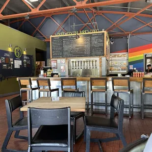 Bar and menu.