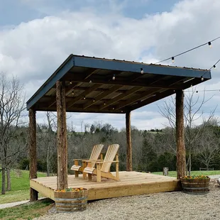 Covered area for live music