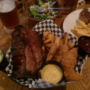 Rib and tenders basket - only $14.95. Really good.