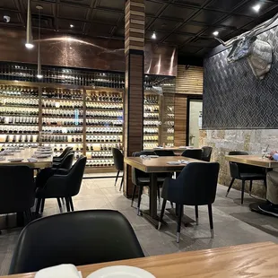 a view of the dining area