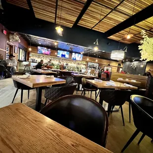 a view of the dining area