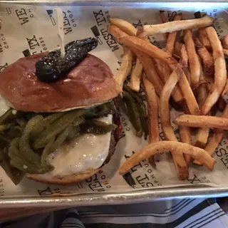 Asadero Green Chile Burger