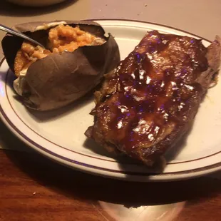 Half rack with sweet potato