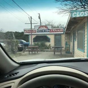 a view from inside a car
