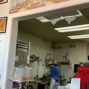 the menus on the wall