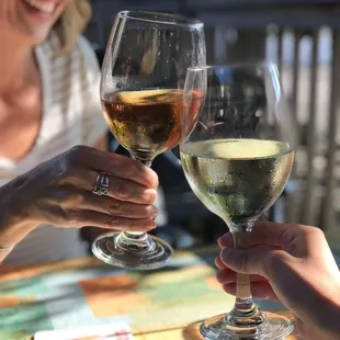 Spending time with friends. Cheers to that! Meet up for dinner and cocktails!
