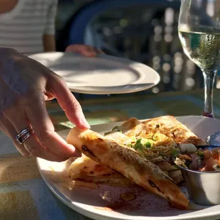 One of our most popular appetizers--West Wind Grilled Quesadillas are delicious with the addition of our chipotle honey glaze. Yum!
