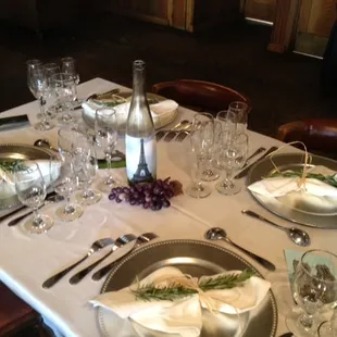 Table Setting From One of Our Wine Tastings