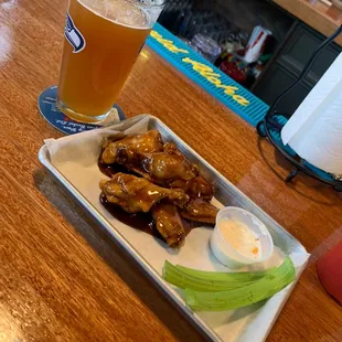 Bourbon 6 Classic Bone-in Wings from the happy hour menu