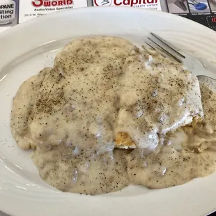 Half order of biscuits &amp; gravy