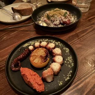 Octopus with romesco