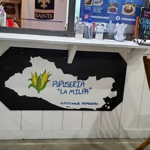 Pupuseria "LA Milpa" Sign