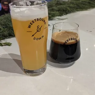 The Juice Caboose Hazy, and the Imperial Stout.