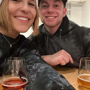 Drinking beers inside