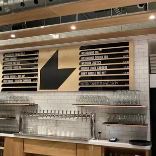 a view of a beer bar