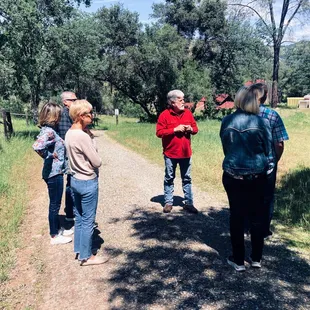 The tour of the vineyard began our visit, as Ray explains the art of growing grapes