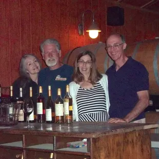 Owners Ray and Tammy Krause on the left.  Our most recent visit.  Always excellent company, wit, wine knowledge, and of course the wines!!