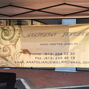 sign for hand crafted jewelry