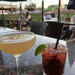 Lexi's Lavender and BlackBerry Bourbon Smash.   Great cocktails.  Cute patio.