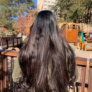 After the semi permanent dye was applied