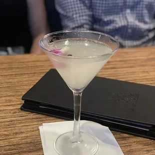 a martini in a coupe glass