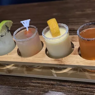 Margarita Martini, (forgot the 2nd name), Orange Julius, Spicy Strawberry.