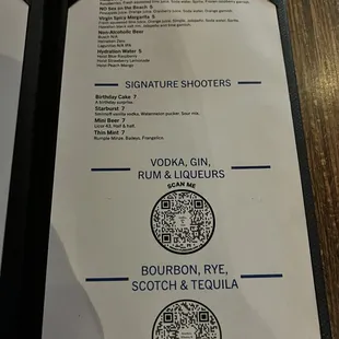 Current menu