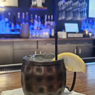 Blueberry lemon mule