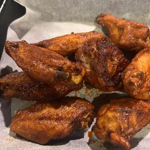 chicken wings in a basket