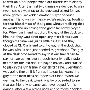 These are further examples of how rude the staff at western bowl are