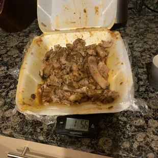 All of this is inedible out of 1lb13oz