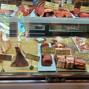 various cuts of meat