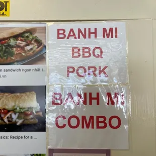 a menu for a restaurant