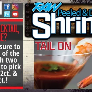 We have three sizes of Tail On Shrimp to accommodate whatever dish you're preparing, peeled &amp; de-veined, &amp; VERY impressive as cocktail!