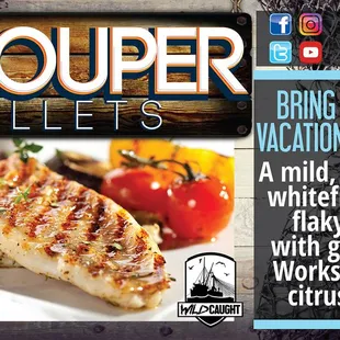 This is typically a vacation fish, but it's unique texture &amp; mild taste is now available whenever you want it at our Outlet stores!