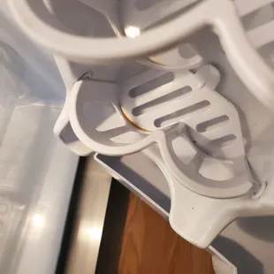 Dirty Fridge in our room. Terrible! Not cleaned or sanitized.