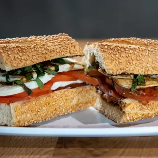 two sandwiches on a plate