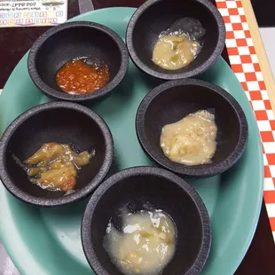 Sampling the 5 chilis!