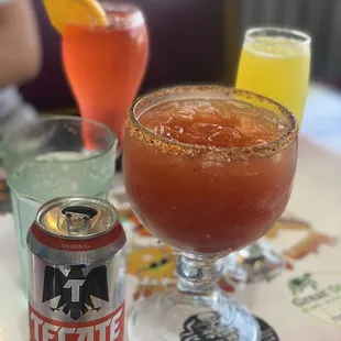 Michelada, Cherry Bomb Mimosa, Mimosa