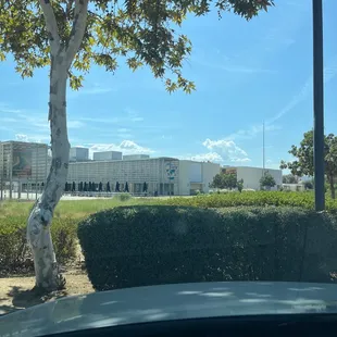 The science center from the north parking point of view