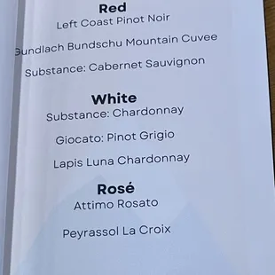 Drinks Menu as of Oct 2022