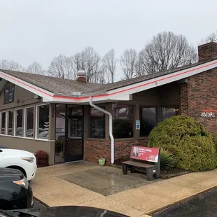 the front of the restaurant